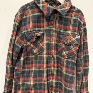 Plaid Button-Up Shirt